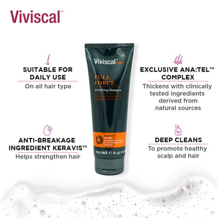 Viviscal Man Full Force Fortifying Shampoo 250 Ml