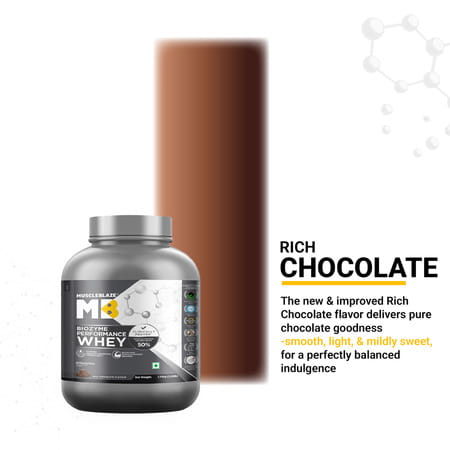 Muscleblaze Biozyme Performance Whey Protein (Rich Chocolate | 1.75 Kg / 3.85 Lb)