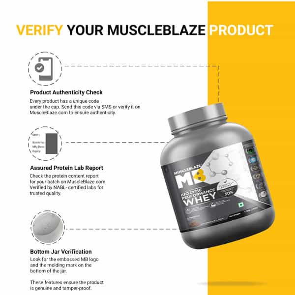 Muscleblaze Biozyme Performance Whey Protein (Rich Chocolate | 1.75 Kg / 3.85 Lb)