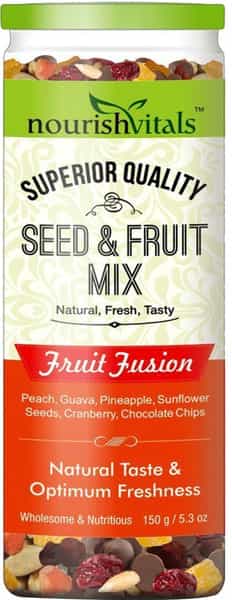 Nourishvitals Seed & Fruit Mix - Fruit Fusion - Breakfast / Snacks Trail Mix 150 Gm