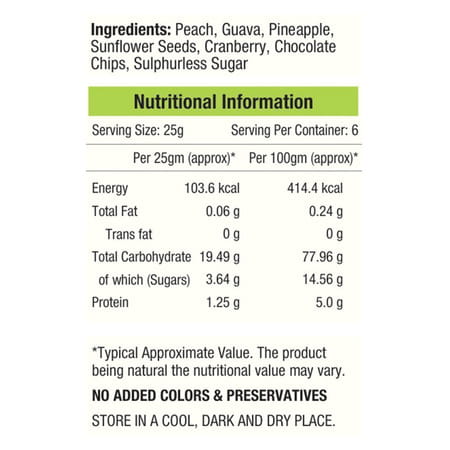 Nourishvitals Seed & Fruit Mix - Fruit Fusion - Breakfast / Snacks Trail Mix 150 Gm