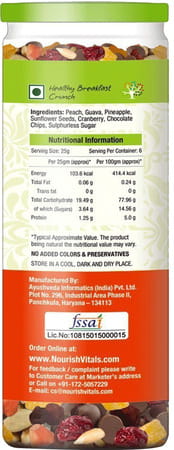 Nourishvitals Seed & Fruit Mix - Fruit Fusion - Breakfast / Snacks Trail Mix 150 Gm