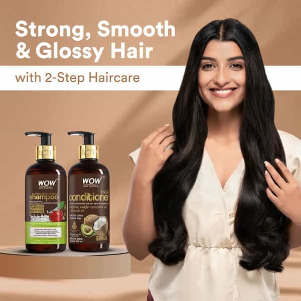 Wow Apple Cider Vinegar Shampoo + Wow Hair Conditioner Set 300 Ml