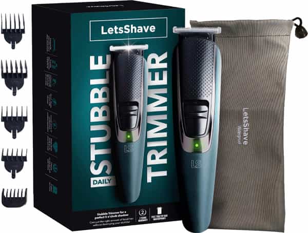 Letsshave Stubble Trimmer (Daily Beard T-Shaped Trimmer With 6 Guide Combs)