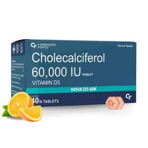 Carbamide Forte Vitamin D3 60000 Iu Cholecalciferol Vitamin D-40 Tablets