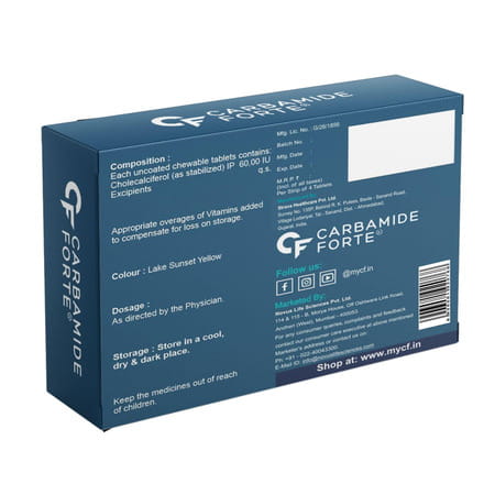 Carbamide Forte Vitamin D3 60000 Iu Cholecalciferol Vitamin D-40 Tablets
