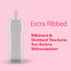 Durex Extra Ribbed Condoms Men-10Count With Durex Strawberry Flavoured Lube Gel For Men & Women-50Ml
