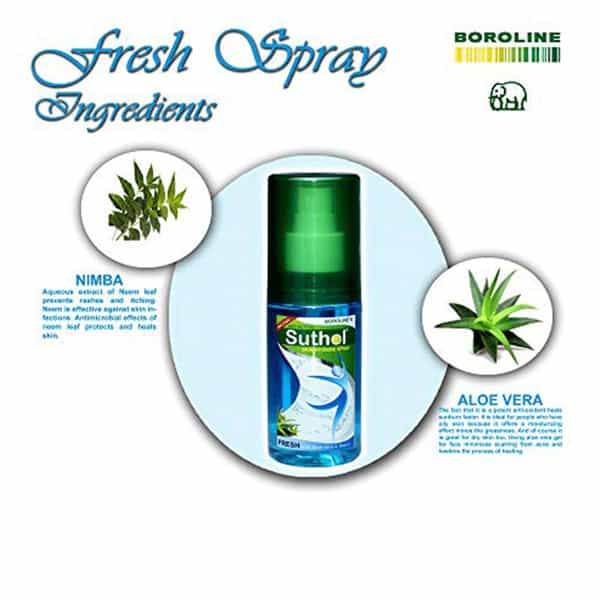 Boroline Suthol Antiseptic Spray - Combo Pack Of Neem | Chandan Aloe Vera Spray (100Ml Each)