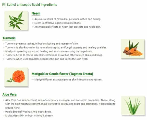 Boroline Suthol Antiseptic Spray - Combo Pack Of Neem | Chandan Aloe Vera Spray (100Ml Each)