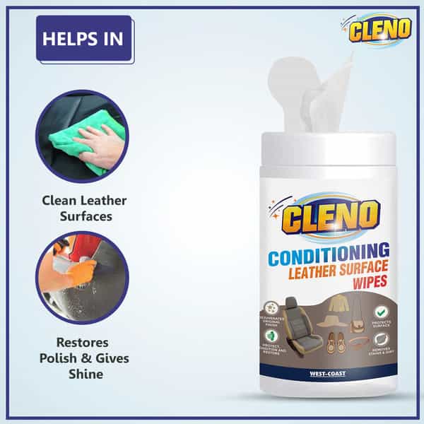 Cleno Conditioning Leather Surface Wet Wipes 50 Wipes