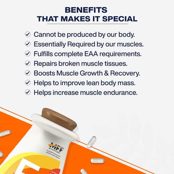 Myfitfuel Essential Amino Acids (3000 Mg) (60 Tablets) | All Essential Amino Acids