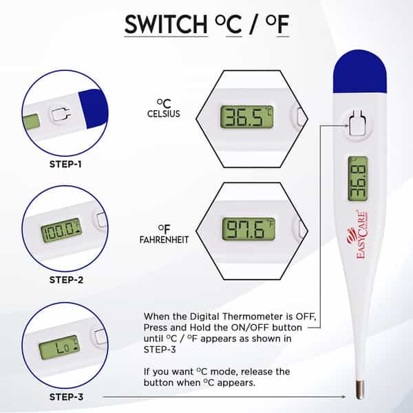 Easycare Rigid Ec5004 Digital Thermometer 1 Number