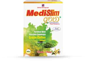 Medislim Gold Vanilla Flavour Sugar Free Box Of 500gm Powder