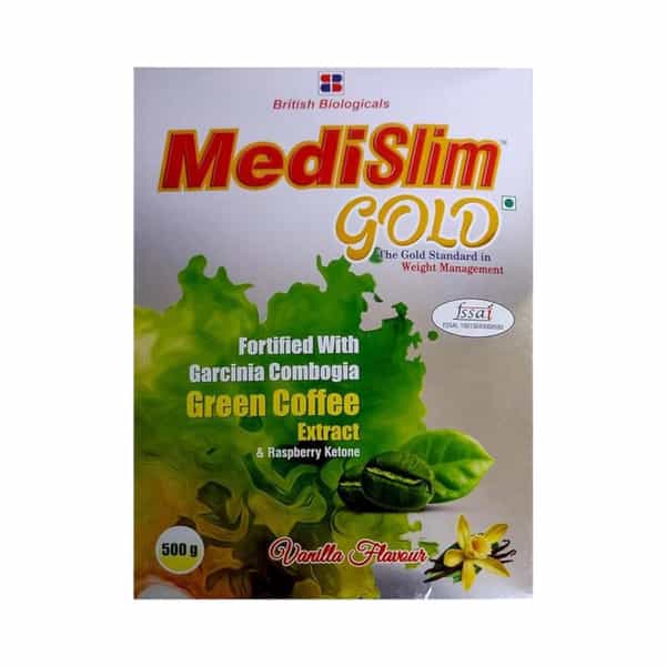 Medislim Gold Vanilla Flavour Sugar Free Box Of 500Gm Powder