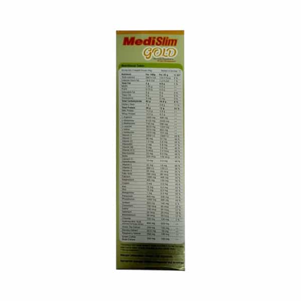 Medislim Gold Vanilla Flavour Sugar Free Box Of 500Gm Powder