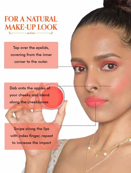 Tac - The Ayurveda Co.lip & Cheek Tint Blush With Peach Cocoa & Coconut Oil - 10 Gm