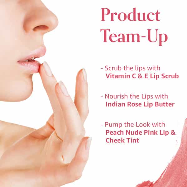 Tac - The Ayurveda Co.lip & Cheek Tint Blush With Peach Cocoa & Coconut Oil - 10 Gm