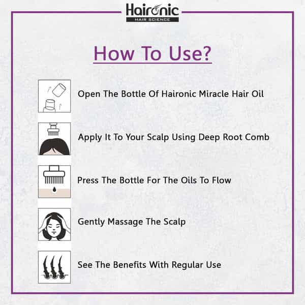 Haironic Hair Science Miracle Hair Oil With Organic Onion And Sesame Seeds Oil -100Ml