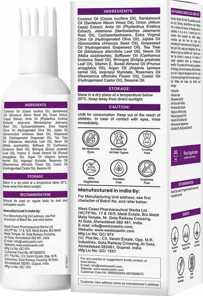 Haironic Hair Science Miracle Hair Oil With Organic Onion And Sesame Seeds Oil -100Ml