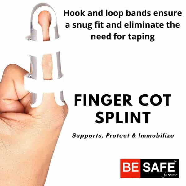 Besafe Forever Finger Cot Splint Support For Fractured & Injured Finger | L