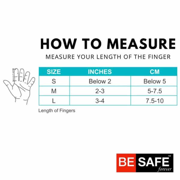 Besafe Forever Finger Cot Splint Support For Fractured & Injured Finger | L