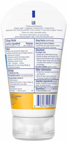 Desitin Skin Protectant & Diaper Rash Ointment | Vitamins A & D | Travel Size | 3.5 Oz Tube