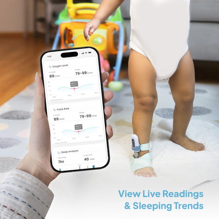 Janitri Navam Smart Baby Monitor For 0 2 Years I Bluetooth Wearable Pulse Oximeter