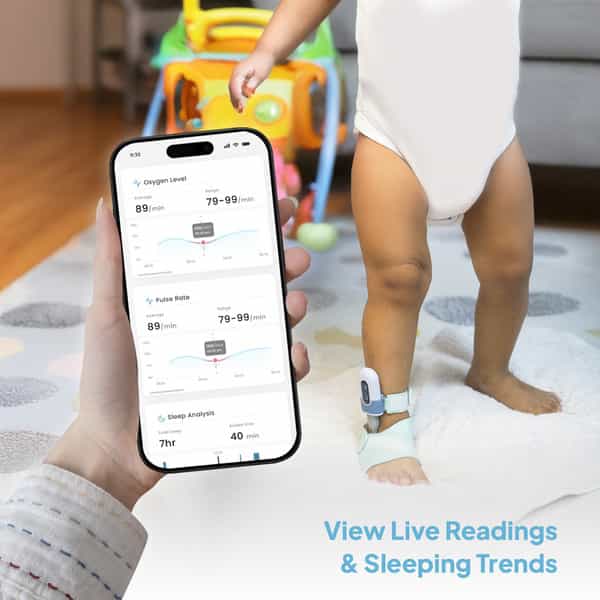 Janitri Navam Smart Baby Monitor For 0 2 Years I Bluetooth Wearable Pulse Oximeter
