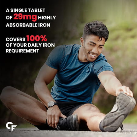 Carbamide Forte Chelated Iron + Vitamin C B12 Folic Acid & Zinc 60veg Tablets