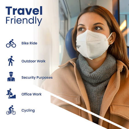 Arcatron N95 Face Mask 95% High Filtration|4 Layers Protection|Fog Proof|Adult Size|Pack Of 100