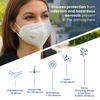 Arcatron N95 Face Mask 95% High Filtration|4 Layers Protection|Fog Proof|Adult Size|Pack Of 100