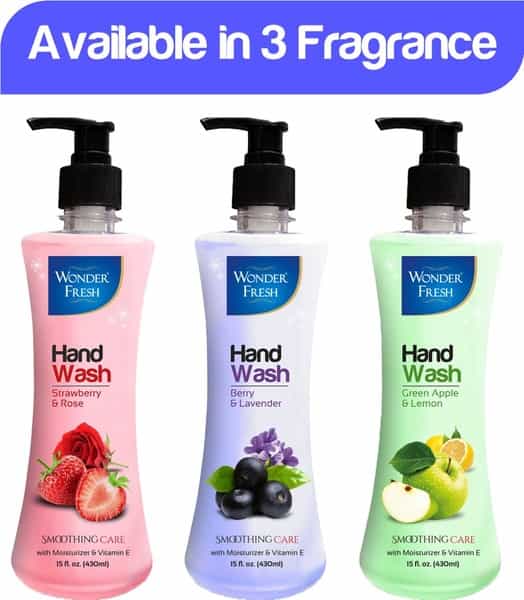 Wonder Fresh Handwash Greenapple & Lemon 430Ml