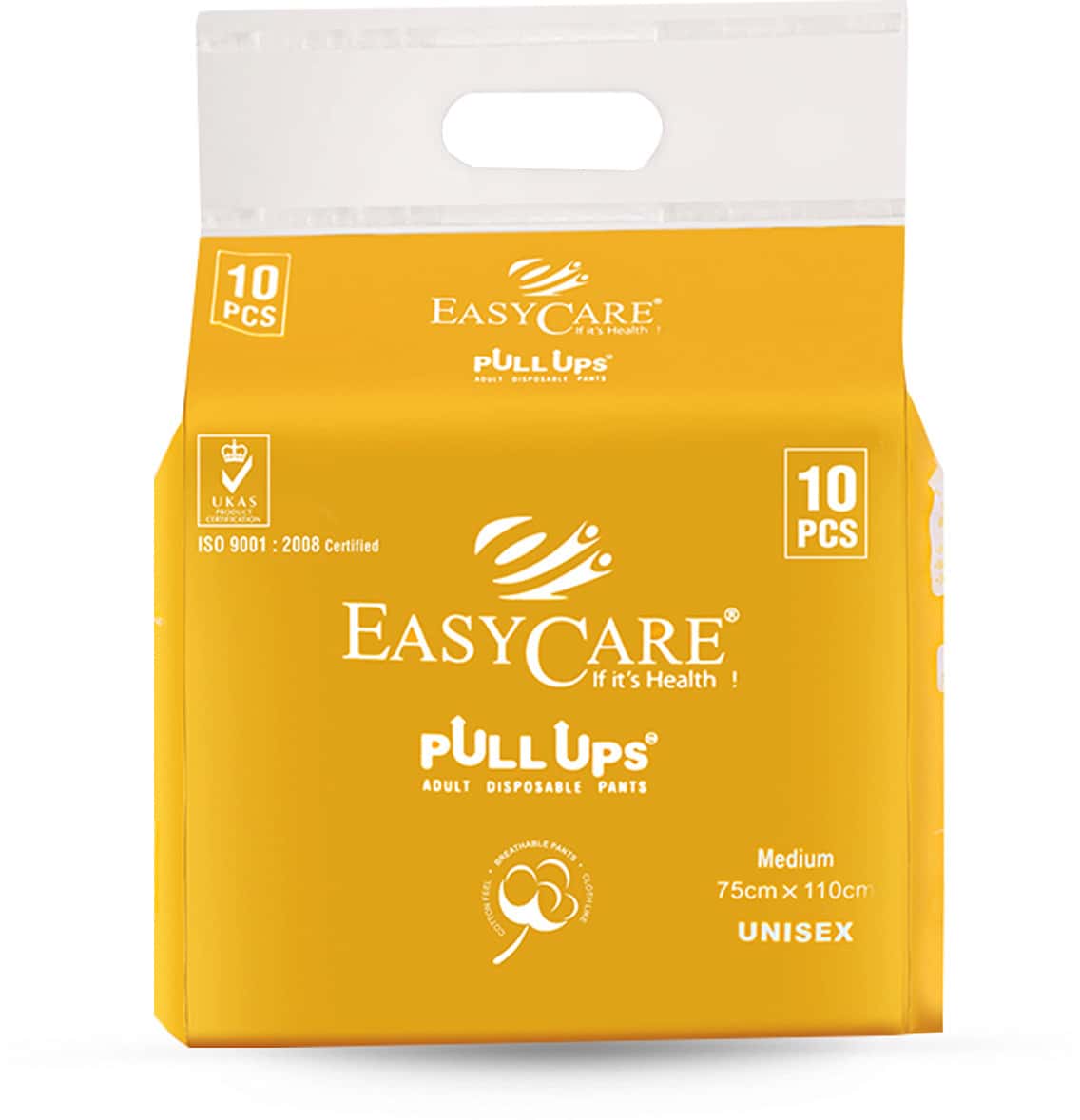 Easycare Adult Diaper Pants (Pull Up) Pack Of 10 Medium (75 X 110 Cm) Fit & Flex Makes Life Easier