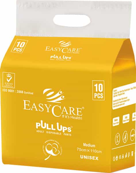 Easycare Adult Diaper Pants (Pull Up) Pack Of 10 Medium (75 X 110 Cm) Fit & Flex Makes Life Easier