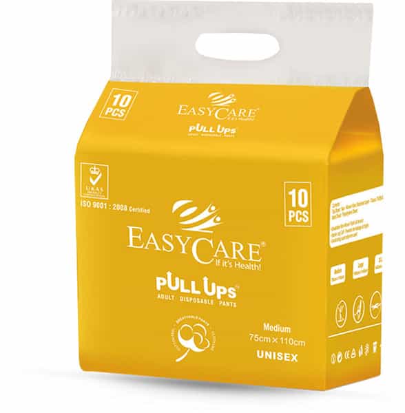 Easycare Adult Diaper Pants (Pull Up) Pack Of 10 Medium (75 X 110 Cm) Fit & Flex Makes Life Easier