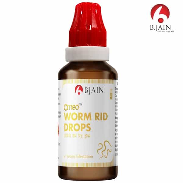 Bjain Omeo Worm Rid Drops For Hookworms & Tapeworms Conditions - 30Ml