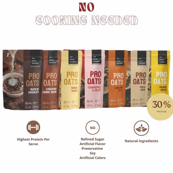 The Snack Company Protein Oats - 7 Assorted Flavors For The Week | 20G Protein| 6G Fibre | No Soy