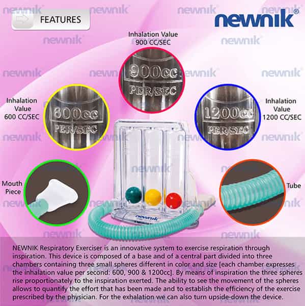 Newnik Re201 Respiratory And Lungs Exerciser Device 1