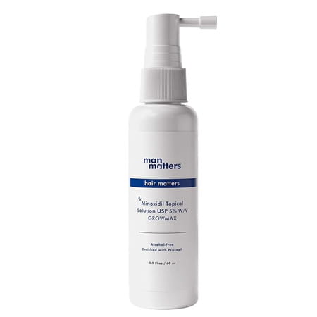 Man Matters Growmax Minoxidil 5% With Procapil Solution Serum I Prevent Hair Loss | Thinning I 60 Ml