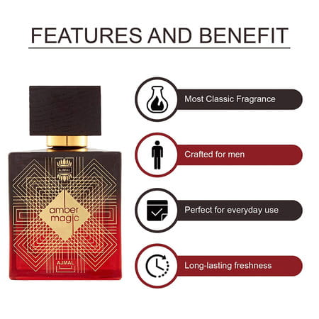 Ajmal Amber Magic Edp 100ml Perfume For Men And Evoke Silver Edition Him Deodorant 200ml For Men