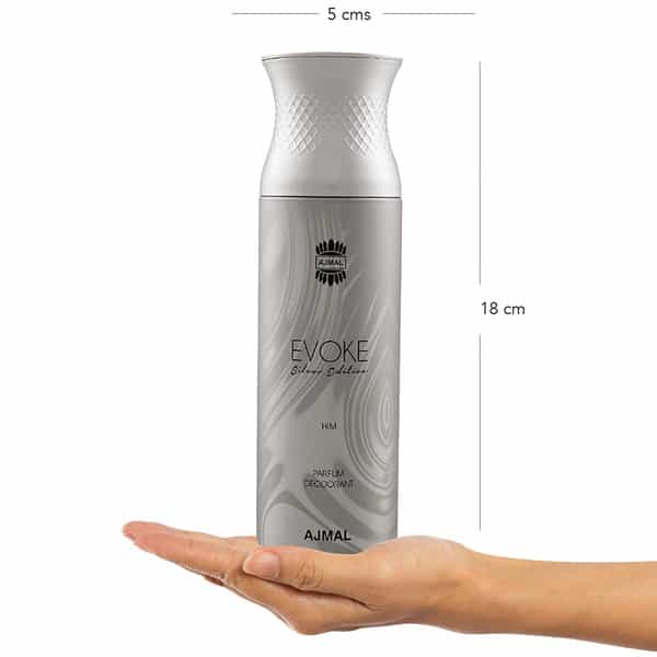 Ajmal Amber Magic Edp 100Ml Perfume For Men And Evoke Silver Edition Him Deodorant 200Ml For Men