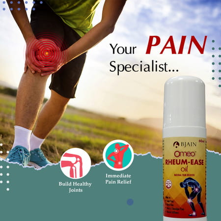 Bjain Omeo Rheum-Ease Pain Relief Oil For Joint & Muscle Pain (Roll-On) - 60ml