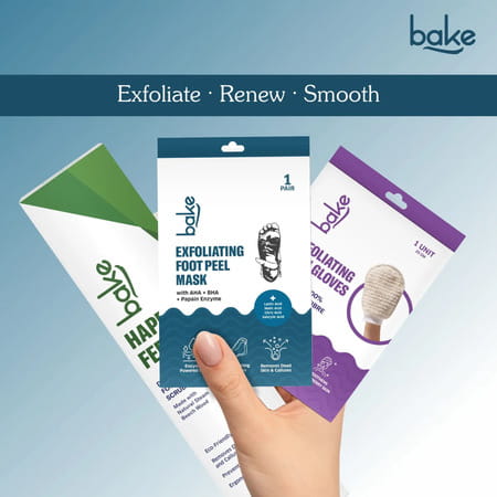 Bake Aha + Bha Foot Peeling Mask For Dry Skin | Calluses & Dead Skin Removal - Sock Type Foot Mask