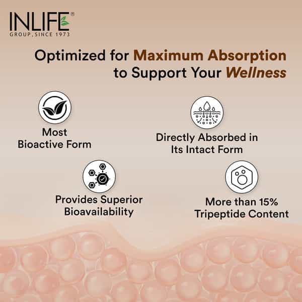 Inlife Marine Collagen Powder | Fish Collagen Peptides Supplements - Unisex (Watermelon | 200G)