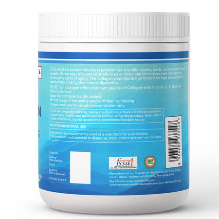 Inlife Marine Collagen Powder | Fish Collagen Peptides Supplements - Unisex (Watermelon | 200g)