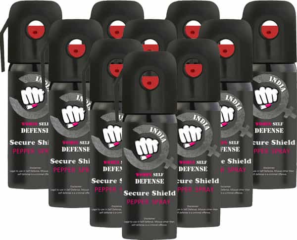 Secure Shield Self Defense Pepper Spray For Women Safety/Protection Pack Of 10