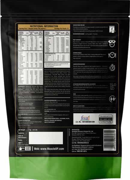 Musclexp Mass Gainer Belgium Chocolate 1Kg Pouch (2.2 Lb)