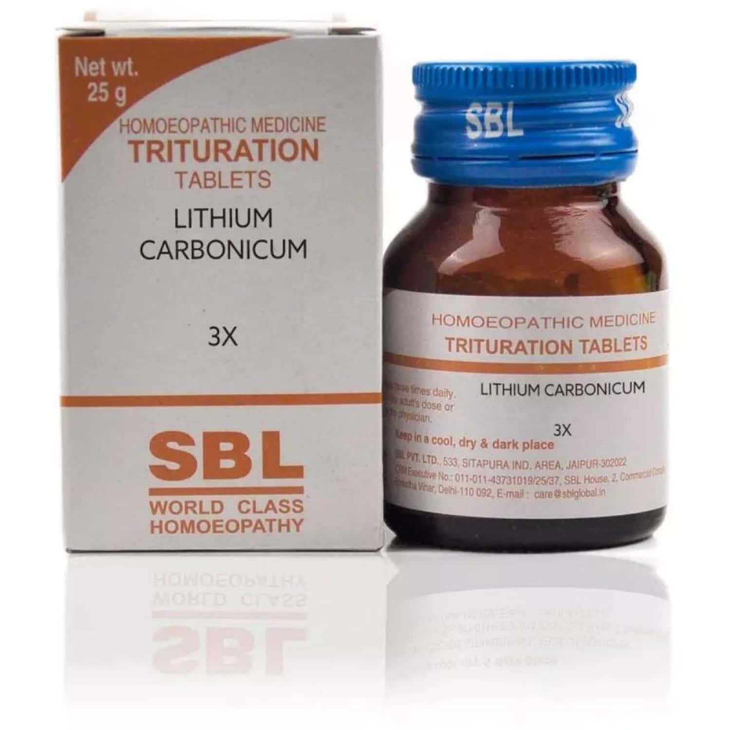 Sbl Lithium Carbonicum Trituration Tablet 3x 25 Gm Pack Of 2
