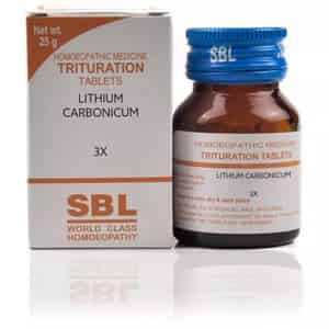 Sbl Lithium Carbonicum Trituration Tablet 3x 25 Gm Pack Of 2
