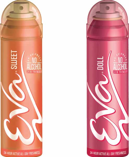 Eva Perfumed Deodrant Skinfriendly Body Spray For Woman Sweet & Doll 150Ml ( Pack Of 2)